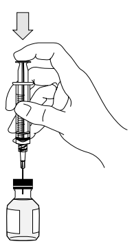 Figura 1. Inyectar aire en el frasco