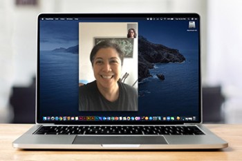 Laptop with video chatting application