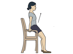 Figura 10. Levántese de la silla usando los apoyabrazos