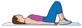 Figure 7. Lie flat with knees bent