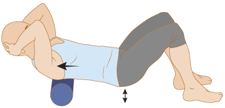 Рисунок 12.  Перемещение тела по массажному валику