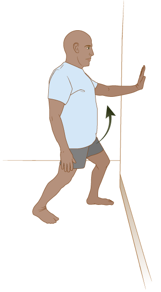 Figure 22. Bending your knees, rotating your pelvis, and lifting your chest