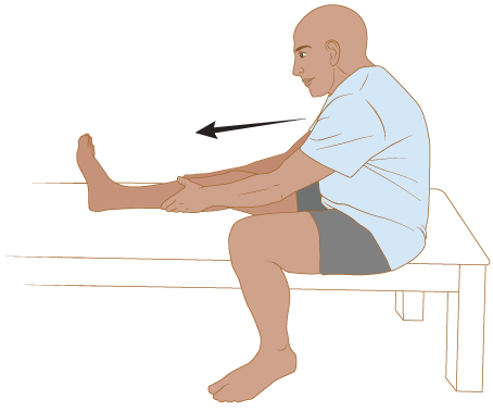 Figura 23. Extienda la pierna frente a usted