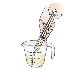 Figure 8. Fill the syringe with formula