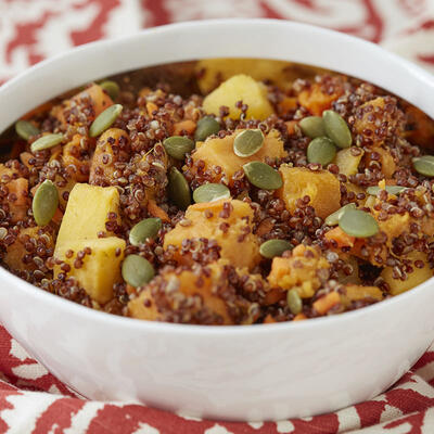 Quinoa salad with autumn vegetables