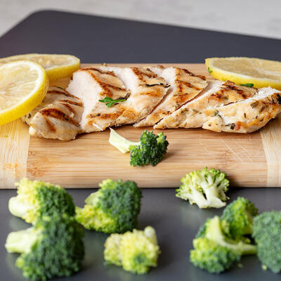 Chicken marinated in lemon