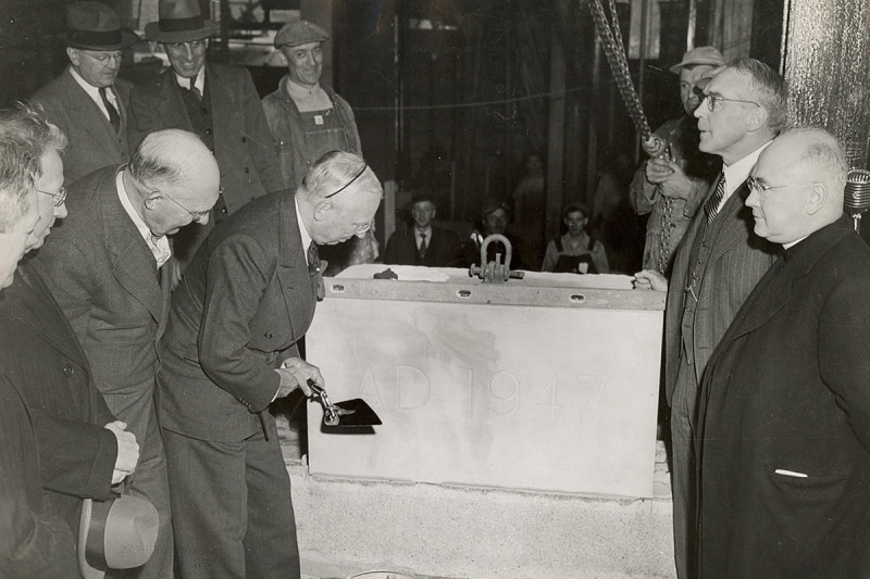 Laying of SKI cornerstone, 1947