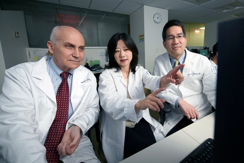 Head and neck cancer doctors David Pfister, Nancy Lee, and Richard Wong