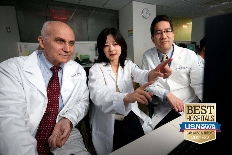 Head and neck cancer doctors David Pfister, Nancy Lee, and Richard Wong