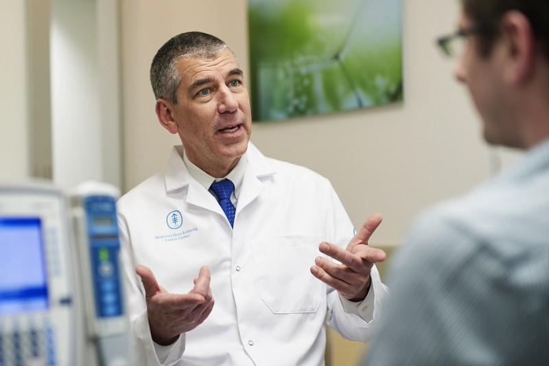 Chief of Urology James Eastham explaining treatment options