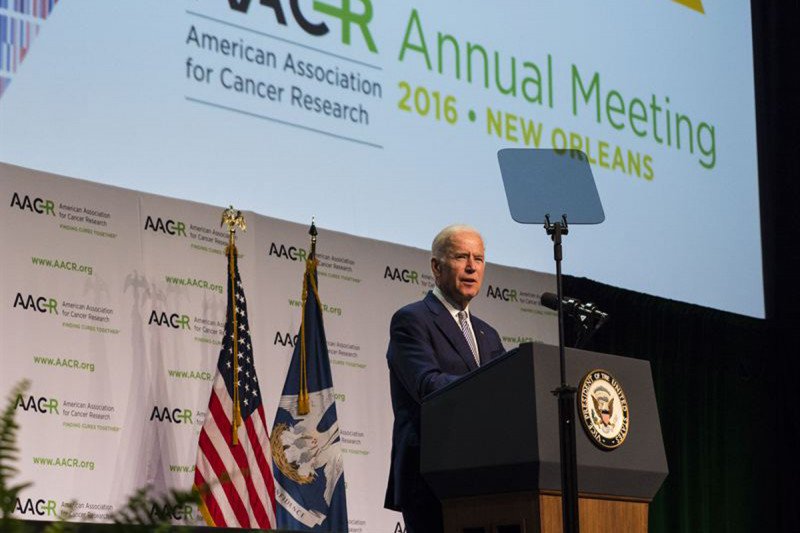Vice President Joe Biden addressed members of the American Association for Cancer Research on Wednesday in New Orleans.