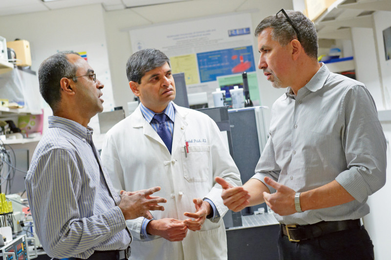 Pictured: Milind Rajadhyaksha, Snehal Patel & Ricardo Toledo-Crow