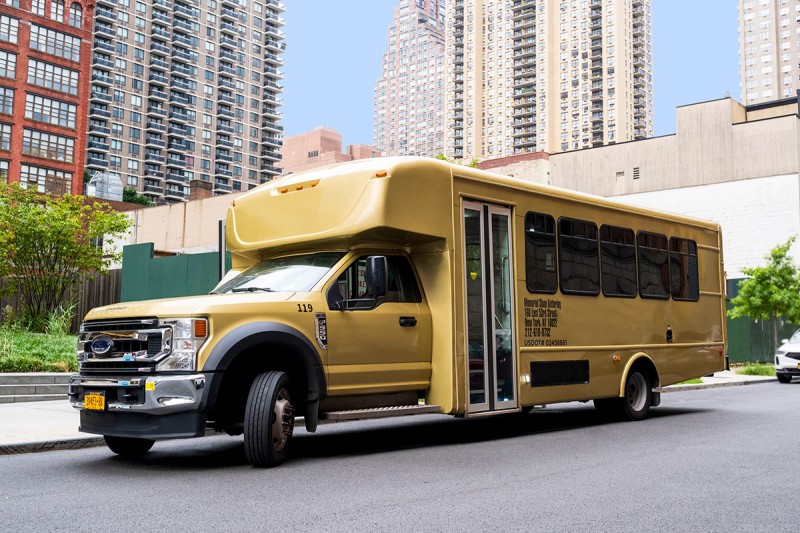 Gold bus