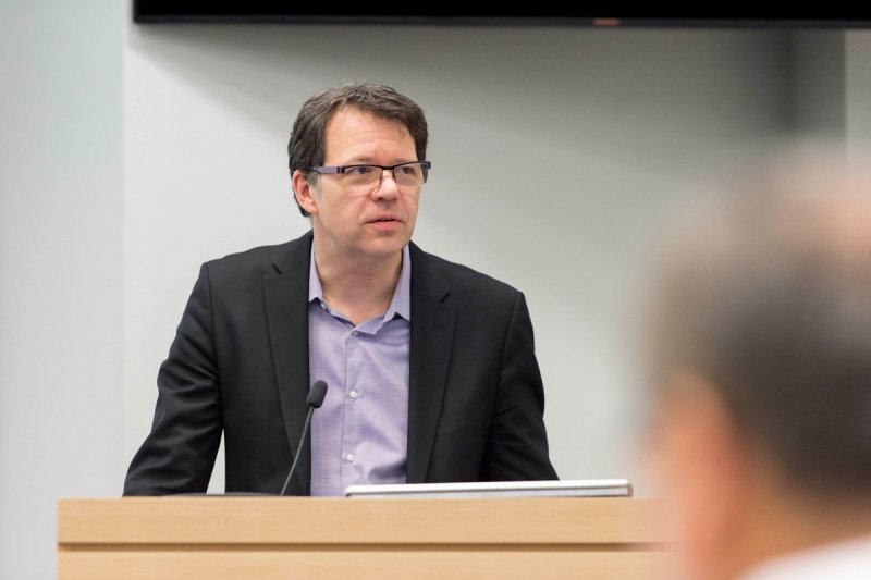 Michel Sadelain, Director, Center for Cell Engineering at Sloan Kettering Institute delivers opening remarks.