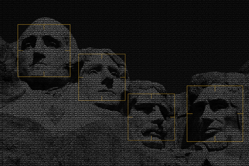 Mount Rushmore viewed through face-detection software.