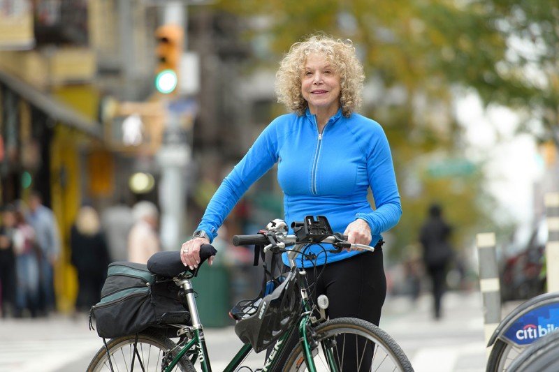 MSK patient Margie Goldsmith with her bike