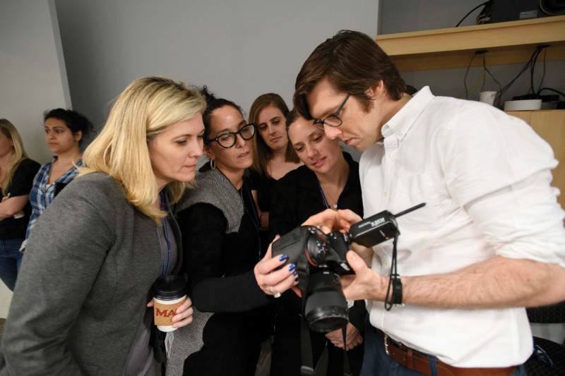 Group of people looking at camera