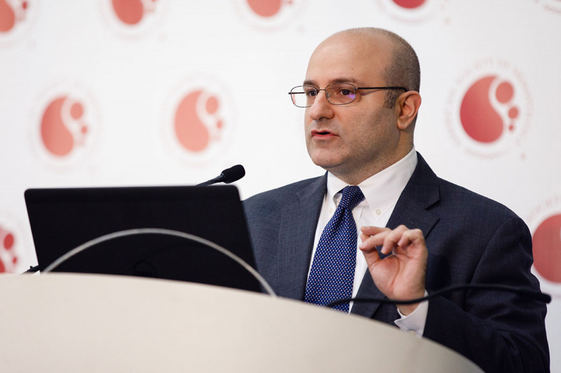 Jonathan Peled speaks during a press conference