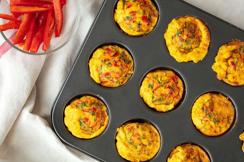 Eggs baked in a muffin tin