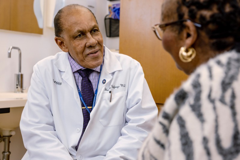 Doctor speaking with patient