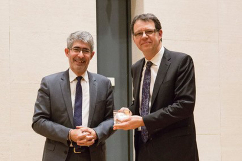 Michel Sadelain with Gilles Bloch, President and CEO of Inserm