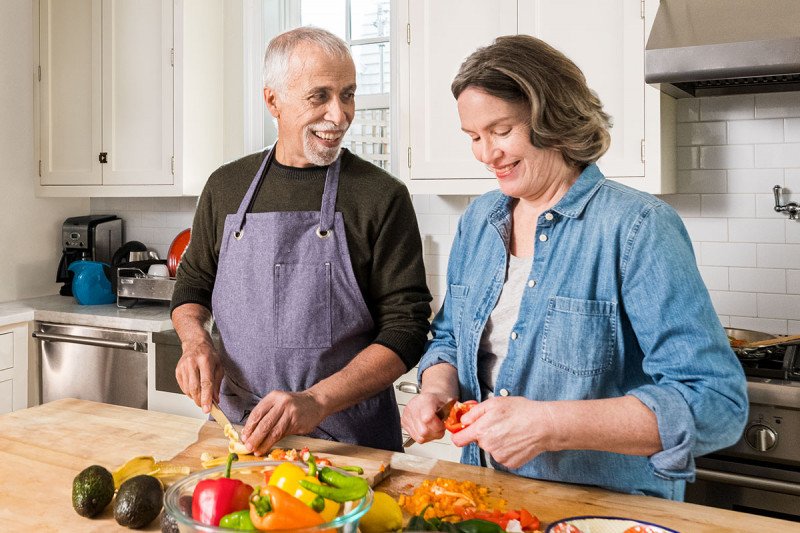 Couple in kitchen