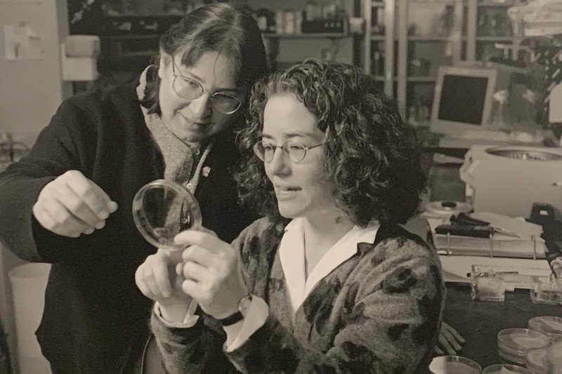 Archival photo of Maria Jasin and Mary Ellen Moynahan