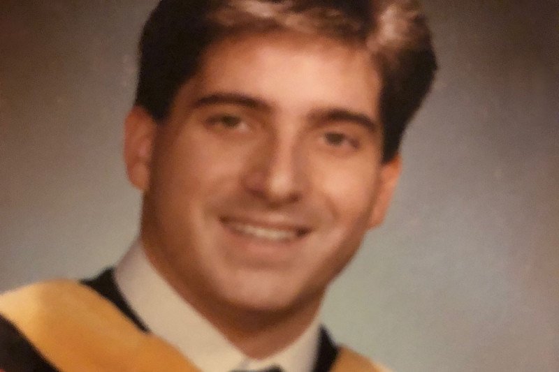 Kevin Browne’s nursing school graduation photo, 1987.