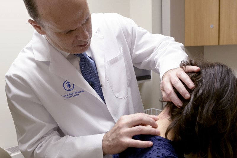 Dr. Mark Bilsky with a patient