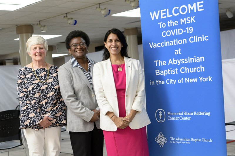 Cynthia McCollum, Linda Thompson, and Dr. Monika Shah  