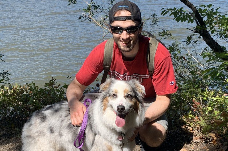 Michael Rosensweig with dog