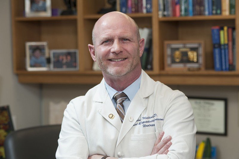 Urologic surgeon John Mulhall pictured in his office.