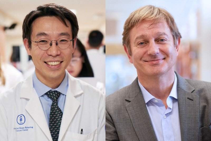 Headshots of MSK hematologic oncologist Jae Park and physician-scientist Marcel van den Brink