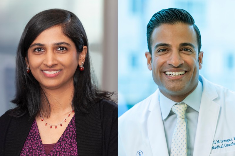 See Dr. Urvi Shah and Dr. Neil Iyengar, medical oncologists at Memorial Sloan Kettering Cancer Center 