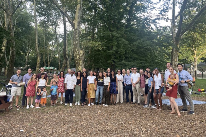 Faculty and Fellows Picnic in Central Park.