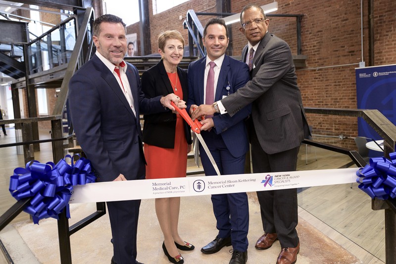 (left to right) Jeffrey Vacirca, MD, FACP, Lisa M. DeAngelis, MD, Oscar B. Lahoud, MD, Selwyn M. Vickers, MD, FACS