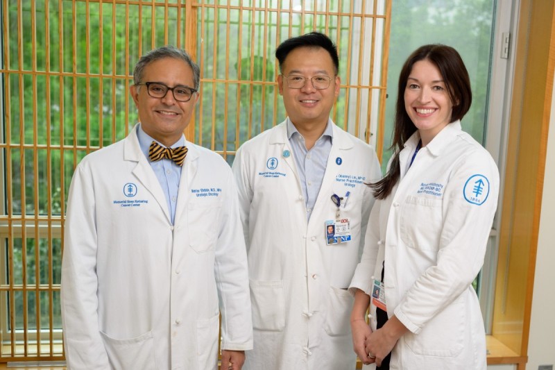 Dr. Ehdaie with Advanced Practice Providers Xin (Kenny) Lin and Natalie Wolchasty