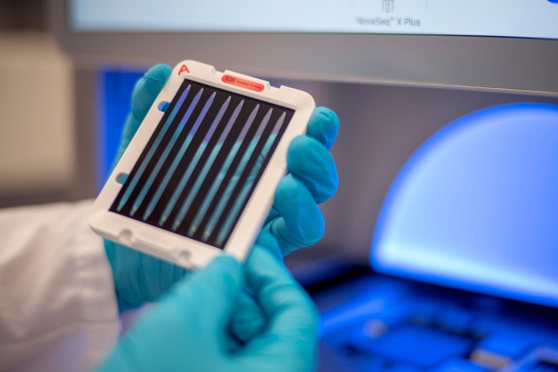 Detail of an MSK scientist working in a lab