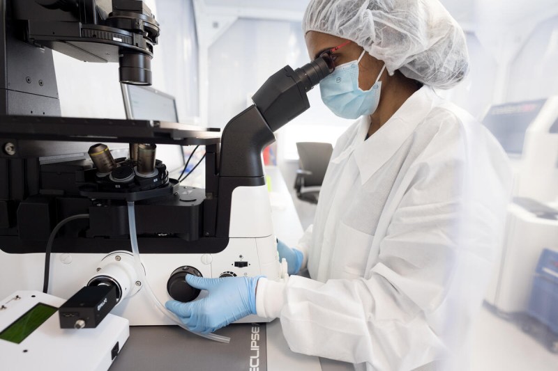 A researcher working in an MSK lab