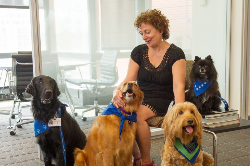 Pictured: Linda Stevenson with Caring Canines