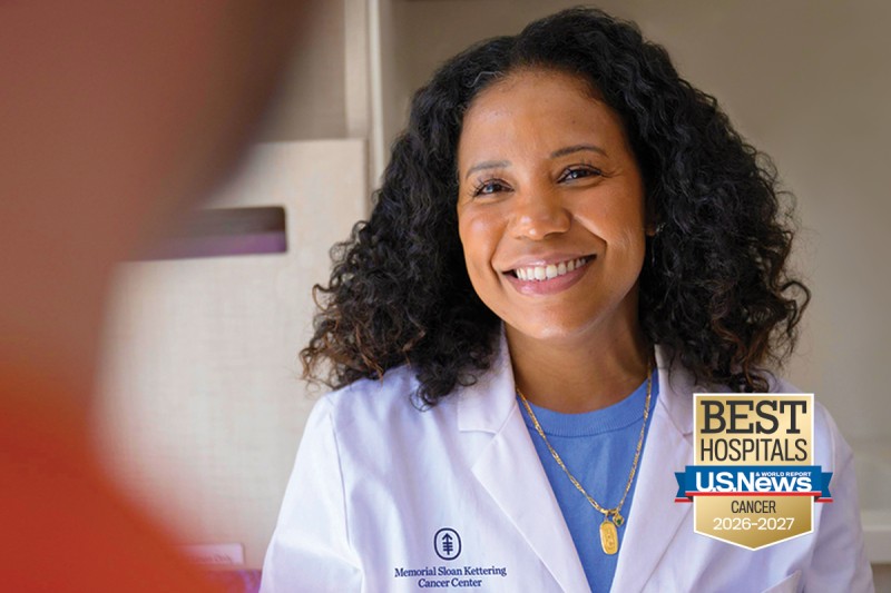 Nurse Practitioner Desiree Robinson pictured next to the US News & World Report badge for 2026-2027
