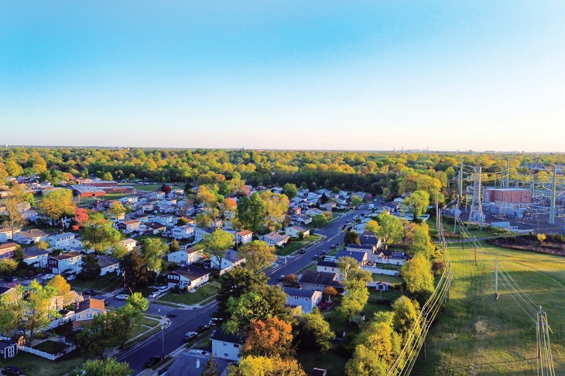 stock image of a neighborhood