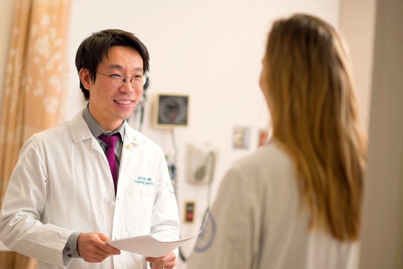 Hematologic oncologist Jae Park specializes in treating people with leukemia.
