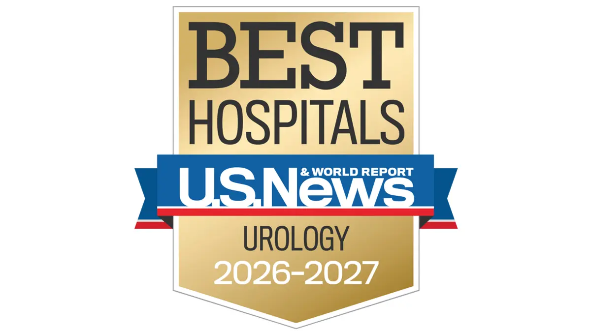 US News and World Report badge for urology 2026-2027