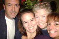 Bob Fontaine (with daughter Mariah, mother Margaret, and wife Ann) credits Dr. Ariyan's trial with saving his life.