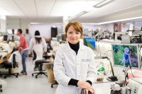 MSK pathologist Cristina Antonescu in her laboratory