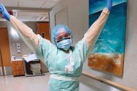 MSK nurse Alessandra shared that she is “recovered from COVID-19 and back where I am meant to be!”