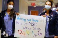 MSK Kids staff work on making the “We’re All in This Together” prom video