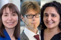 Separate headshots of three researchers — Diana Mandelker, Jorge Reis-Filho, and Fresia Pareja