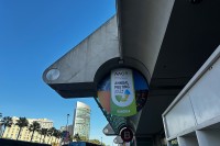 A sign outside the AACR meeting